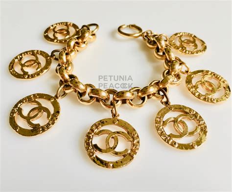 chanel charm bracelet gold|chanel vintage charm bracelet.